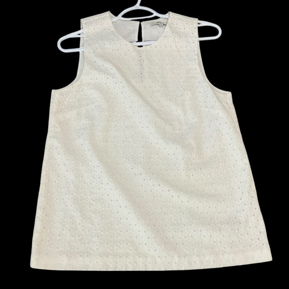 Madewell Tops - Madewell Eyelet Cotton Sleeveless Top White Size Small
